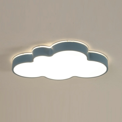 Kids Metallic Flush Mount Light Cloud Lighting for Living Room