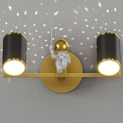 Modern Cylindrical Wall Sconce Lighting Metal Wall Mounted Light Fixture