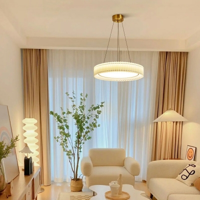 White Chandelier Lighting Fixtures Modern Minimalism Hanging Pendant for Living Room