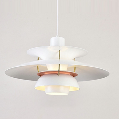 1-Light Hanging Ceiling Light Modernist Style Geometric Shape Metal Down Lighting