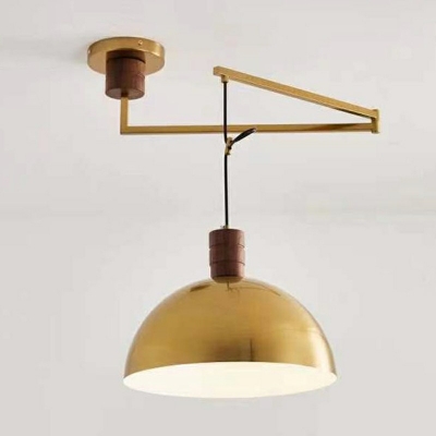 1-Light Hanging Lights Modernist Style Dome Shape Metal Down Lighting