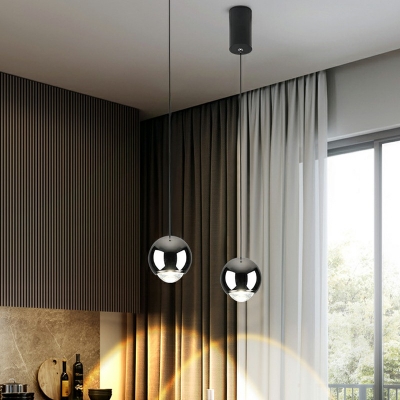 1 Light Metal Pendant Lighting Fixtures Minimalism Down Lighting for Dinning Room