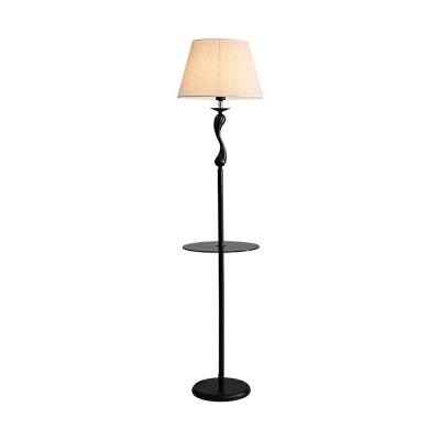 1-Light Stand Up Lamps Contemporary Style Cone Shape Metal Standing Floor Lamp