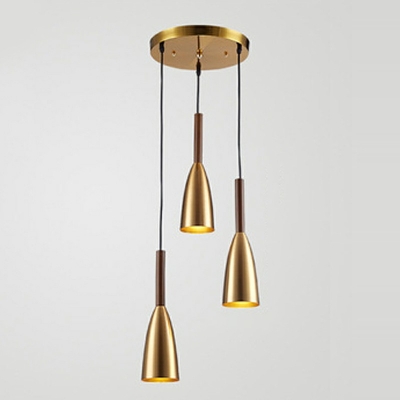 3-Light Pendant Lamps Simple Style Geometric Shape Metal Hanging Lamp Kit