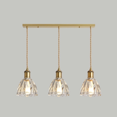 3-Light Pendant Lighting Contemporary Style Geometric Shape Metal Hanging Lights