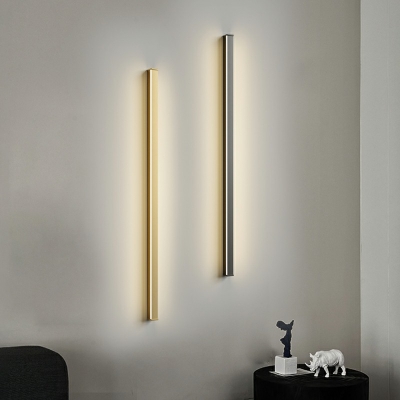 Contemporary Linear Acrylic Flush Mount Wall Sconce for Living Room