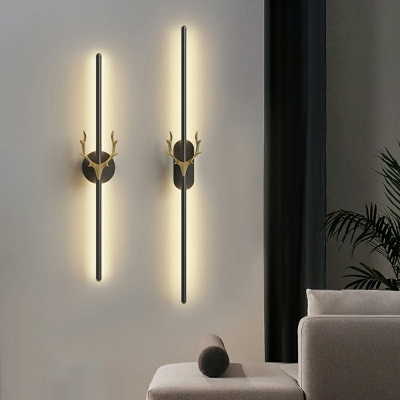 Contemporary Linear Wall Mounted Light Fixture LED Sconce for Bedroom