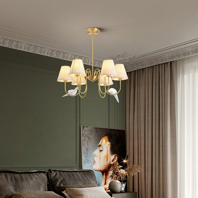 Hanging Light Kit Modern Style Fabric Pendant Lighting for Living Room