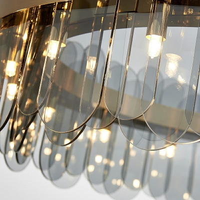 Modern Style Chandelier Light Nordic Style Glass Metal Pendant Light for Living Room
