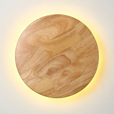 Multi-Shaped Wall Sconces Wood 1-Light Wall Sconce Lighting in Natural