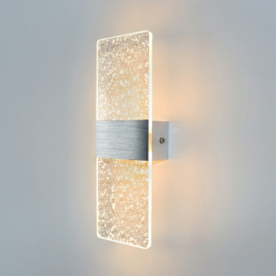 Rectangle Wall Sconces Modern Metal Third Gear 1-Light Wall Sconce Lighting for Bedroom
