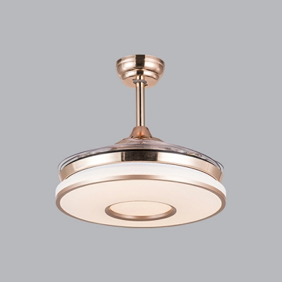 Semi Mount Fan Lighting Modern Style Acrylic Semi Fan Flush for Living Room