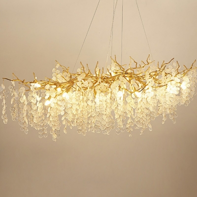 Tassel Modern Chandelier Lighting Fixtures Metal Ceiling Pendant Light for Living Room