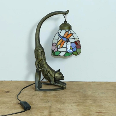 Tiffany Stained Glass Table Lamps Single Light for Living Room