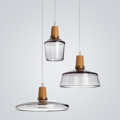1 Light Glass Ceiling Pendant Light Modern Minimalism Hanging Light Kit for Dinning Room
