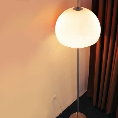 2-Light Floor Standing Lamps Minimalist Style Dome Shape Metal Stand Up Lamps