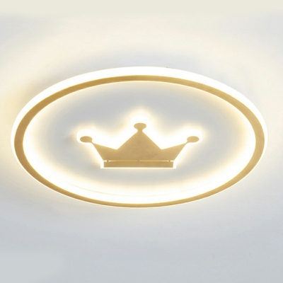 2-Light Flushmount Lighting Kids Style Round Shape Metal Ceiling Flush Mount Lights
