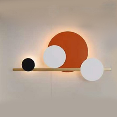 2-Light Sconce Lights Modernist Style Geometric Shape Metal Warm Light Wall Lamps