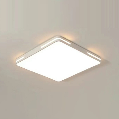 Circular Flush Mount Light Modern Style Acrylic 1-Light Flush Light Fixtures in White