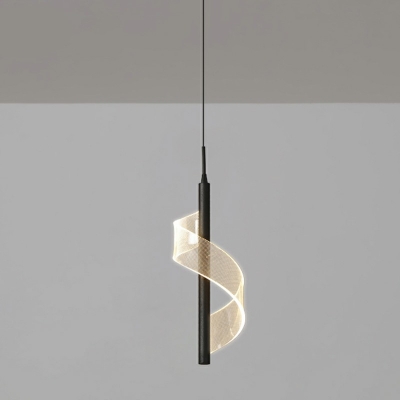 Contemporary Spiral Pendant Ceiling Lights Acrylic Ceiling Suspension Lamp