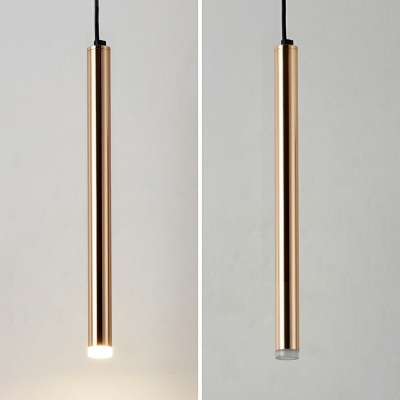 Contemporary Third Gear Cylindrical Hanging Pendant Lights Metal Hanging Pendant Light