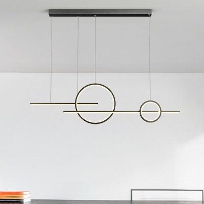 Designer Geometric Island Chandelier Lights Metal Ceiling Pendant Light