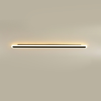 Metal Rectangle Shade Wall Sconce Lighting Modern Style 1 Light Sconce Light Fixture in Black