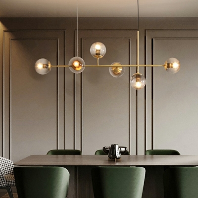 Modern Glass Pendant Lighting Fixture Minimalism Island Chandelier for Living Room