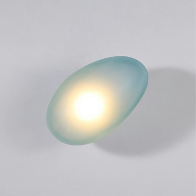 Modern Glass Wall Light Fixture Oval Sconces for Living Room