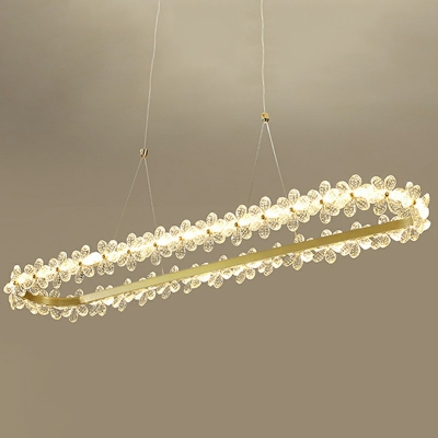 Modern Island Chandelier Lights LED Minimalism Hanging Ceiling Lights for Living Room