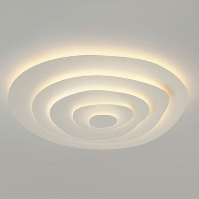 Modern Style Cloud Flush-Mount Light Fixture Metal Flush Light in White