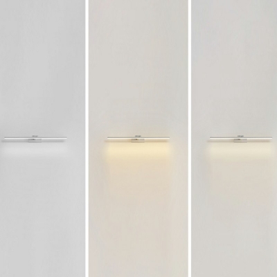 Modern Style Tube Vanity Lighting Metal 1-Light Vanity Light Fixtures in White