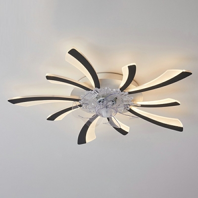 White Star Flush Ceiling Light Fixtures Modern Style Metal 5 Lights Flush Ceiling Light