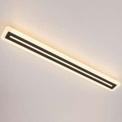 1-Light Flush Light Fixtures Minimalist Style Oval Shape Metal Flushmount Ceiling Lamp