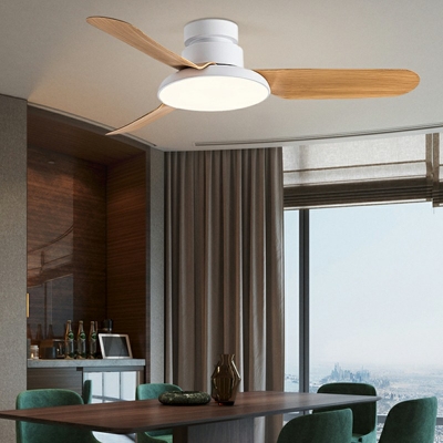 1-Light Pendant Lighting Fixtures Contemporary Style Fan Shape Metal Remote Control Stepless Dimming Hanging Lamp