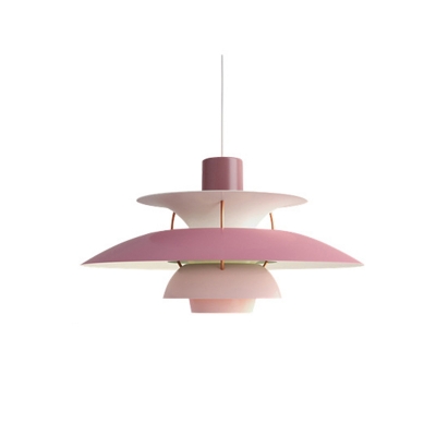 1-Light Pendant Lighting Simple Style Geometric Shape Metal Hanging Ceiling Lights