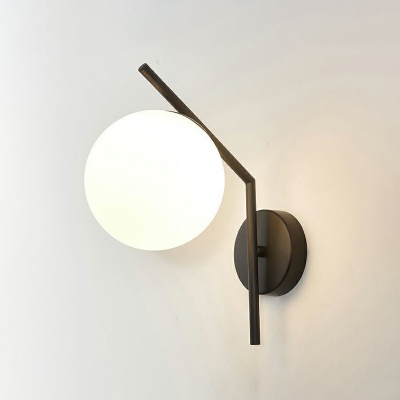 1-Light Sconce Lights Industrial Style Ball Shape Metal Wall Mounted Light Fixture