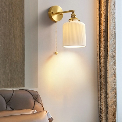1-Light Sconce Lights Minimalist Style Geometric Shape Metal Wall Mounted Light Fixture