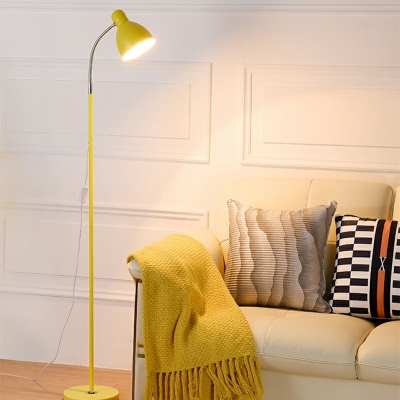 1-Light Stand Up Lamps Contemporary Style Dome Shape Metal Standing Floor Lamp