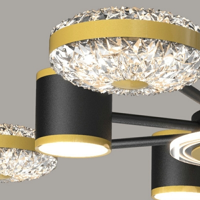 11-Light Chandelier Light Fixture Contemporary Style Cylinder Shape Metal Pendant Lighting Fixtures