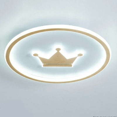 2-Light Flushmount Lighting Kids Style Round Shape Metal Ceiling Flush Mount Lights