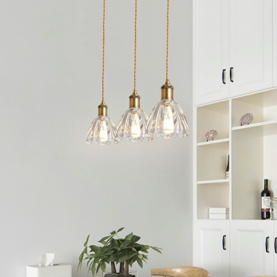 3-Light Pendant Lighting Contemporary Style Geometric Shape Metal Hanging Lights