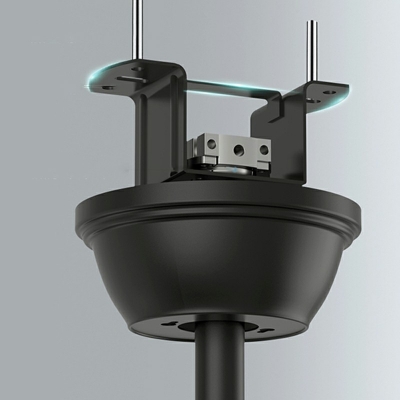 Cartoon Third Gear Drum Semi Flush Mount Light Fixture Acrylic Semi Flush Mounted Fan Led Light