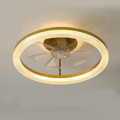 Flush Mount Lighting Kid's Room Style Acrylic Flush Mount Ceiling Fan Light for Living Room