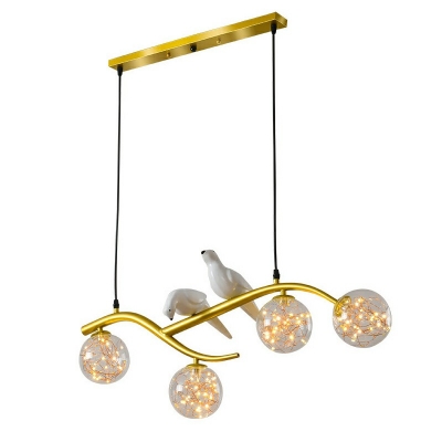 Island Lights Contemporary Style Glass Island Light Fixture for Living Room