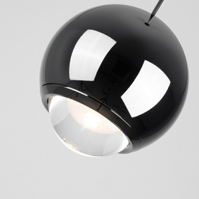 Metallic Down Mini Pendant Globe Shape with Acrylic Shade Modern Farmhouse Pendant Lighting