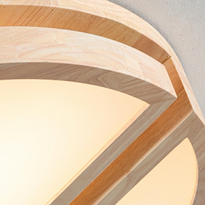 Minimalist Geometrical Flush Mount Ceiling Light Fixtures Wood Ceiling Mounted Light