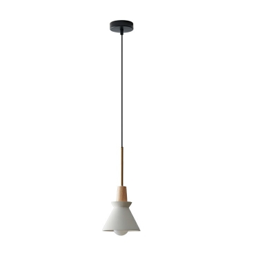 Modern Hanging Light Fixture Stone Cone Suspension Pendant for Living Room