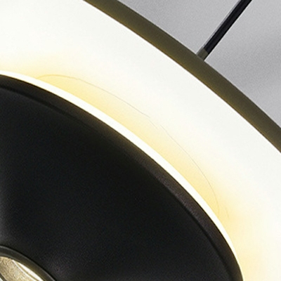 Modern Style Trumpet Hanging Lights Metal 1-Light Down Lighting Pendant in Black