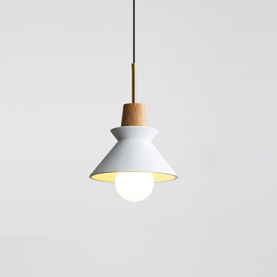 1-Blub Suspension Pendant Light Wood Ceiling Suspension Lamp